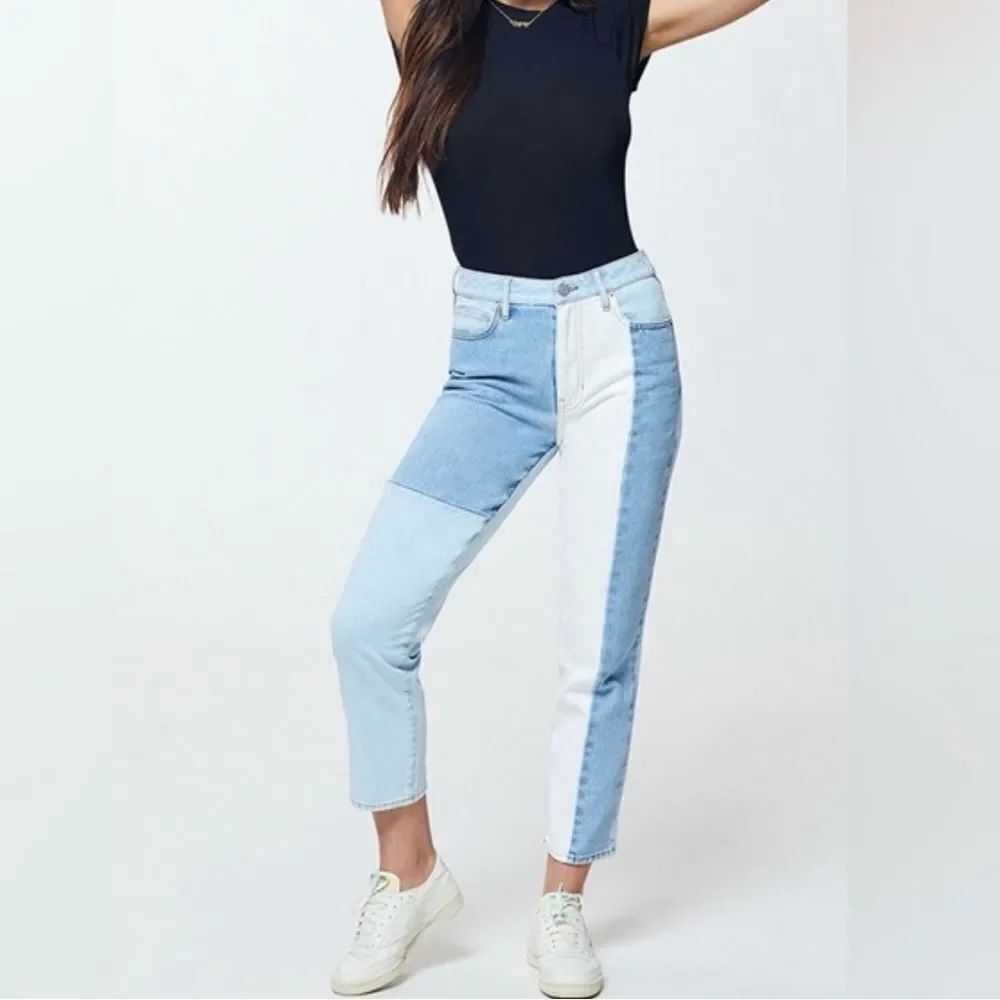 Pacsun Colorblock High Rise Mom Jeans